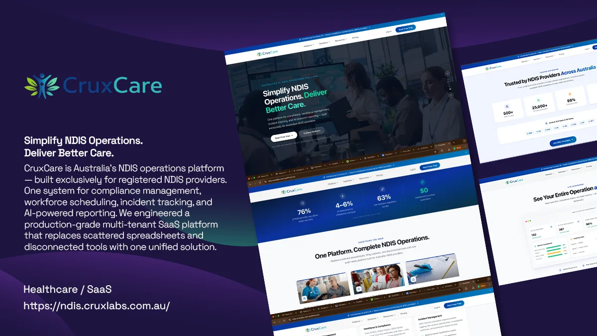 NDIS SaaS platform analytics dashboard