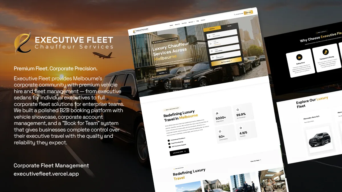 Executive Fleet corporate chauffeur booking platform